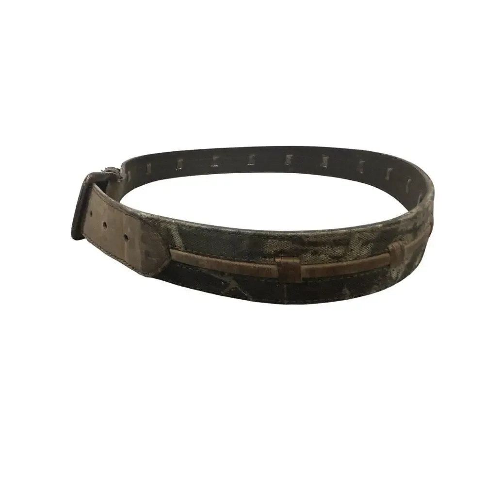 Camo Leather Belt Men's size XL 42-44